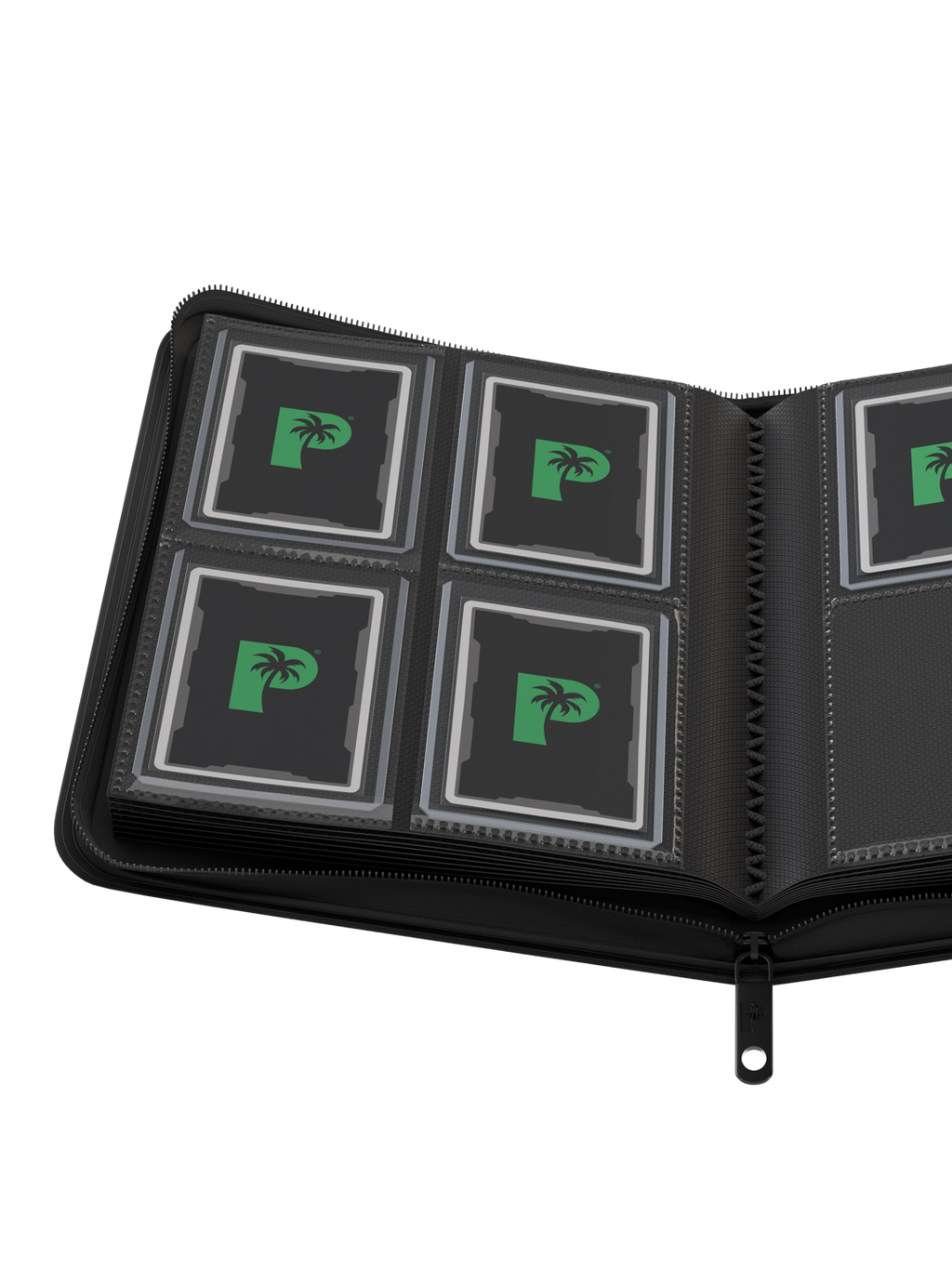 Palms Off Gaming Collector's Series Top Loader Zip Binder - 4 Pocket - Black