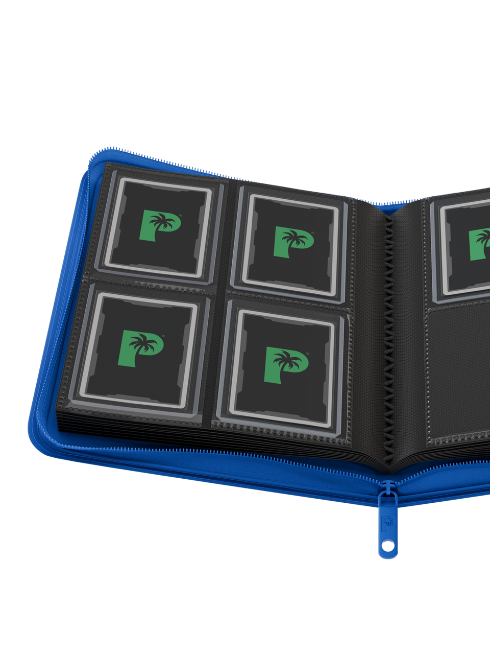Palms Off Gaming Collector's Series Top Loader Zip Binder - 4 Pocket - Blue