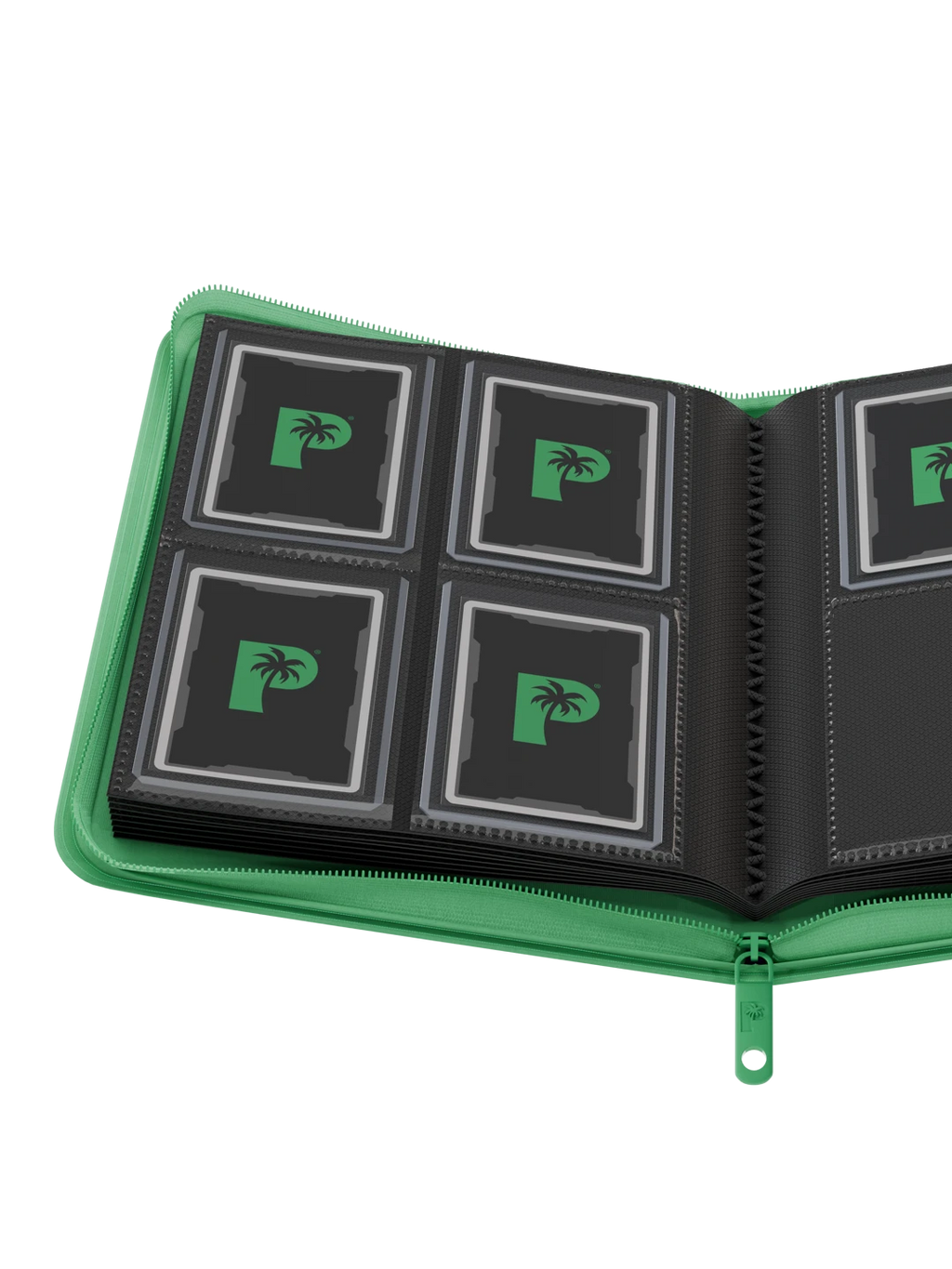 Palms Off Gaming Collector's Series Top Loader Zip Binder - 4 Pocket - Green