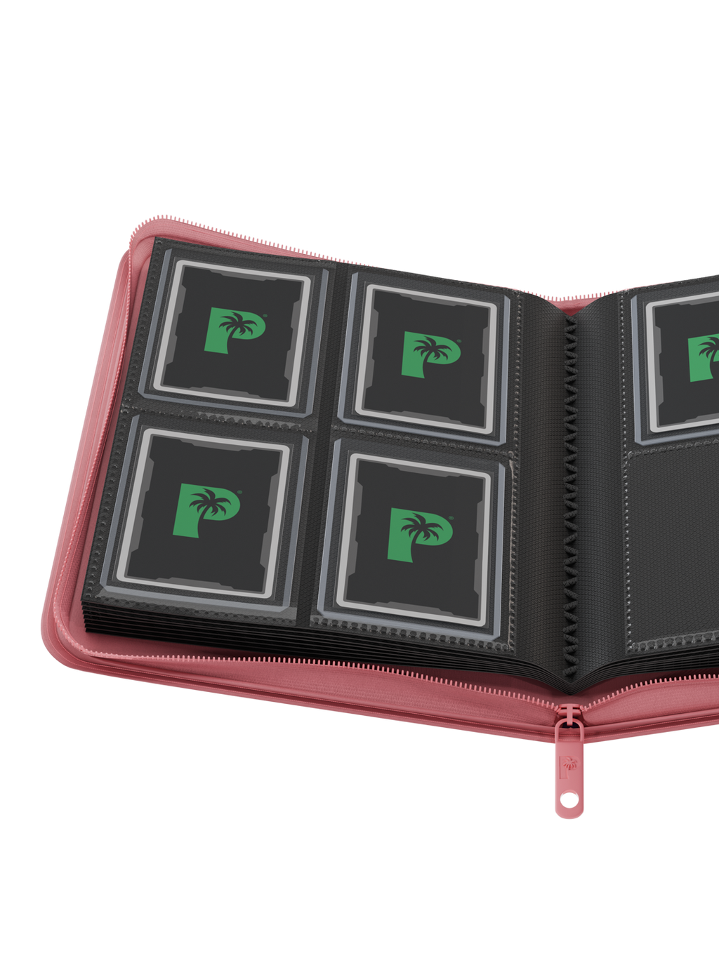 Palms Off Gaming Collector's Series Top Loader Zip Binder - 4 Pocket - Pink