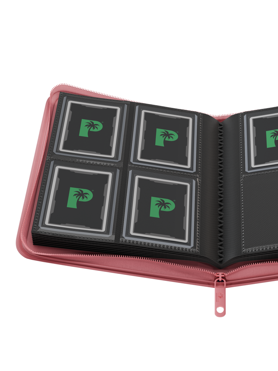 Palms Off Gaming Collector's Series Top Loader Zip Binder - 4 Pocket - Pink