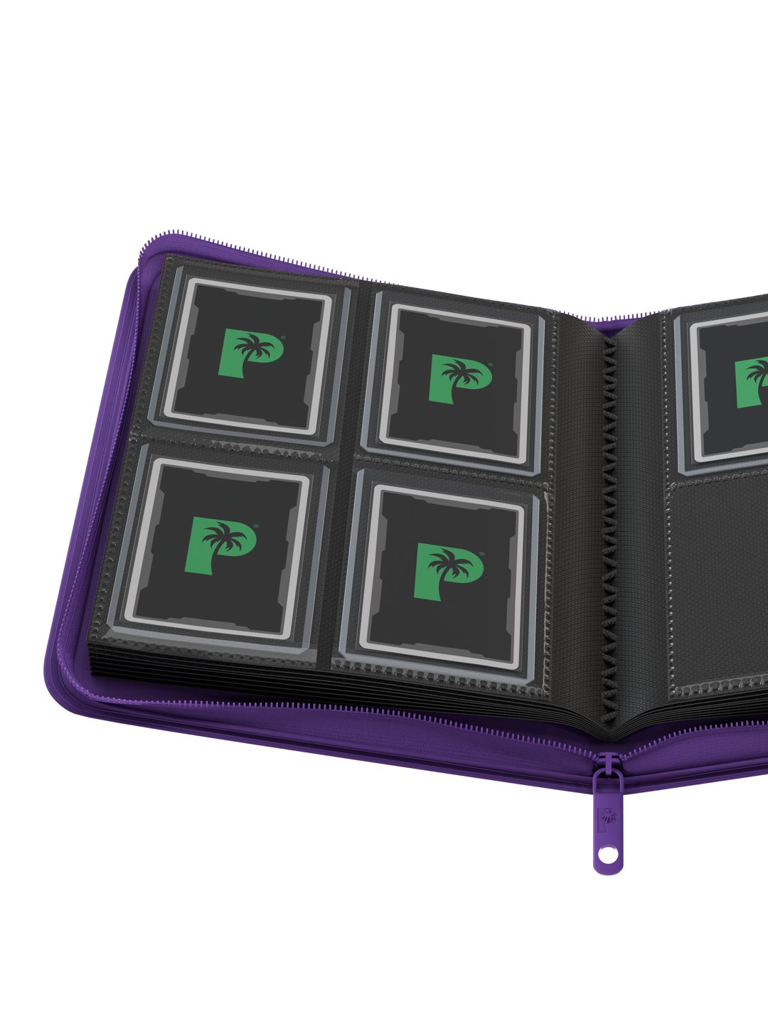 Palms Off Gaming Collector's Series Top Loader Zip Binder - 4 Pocket - Purple