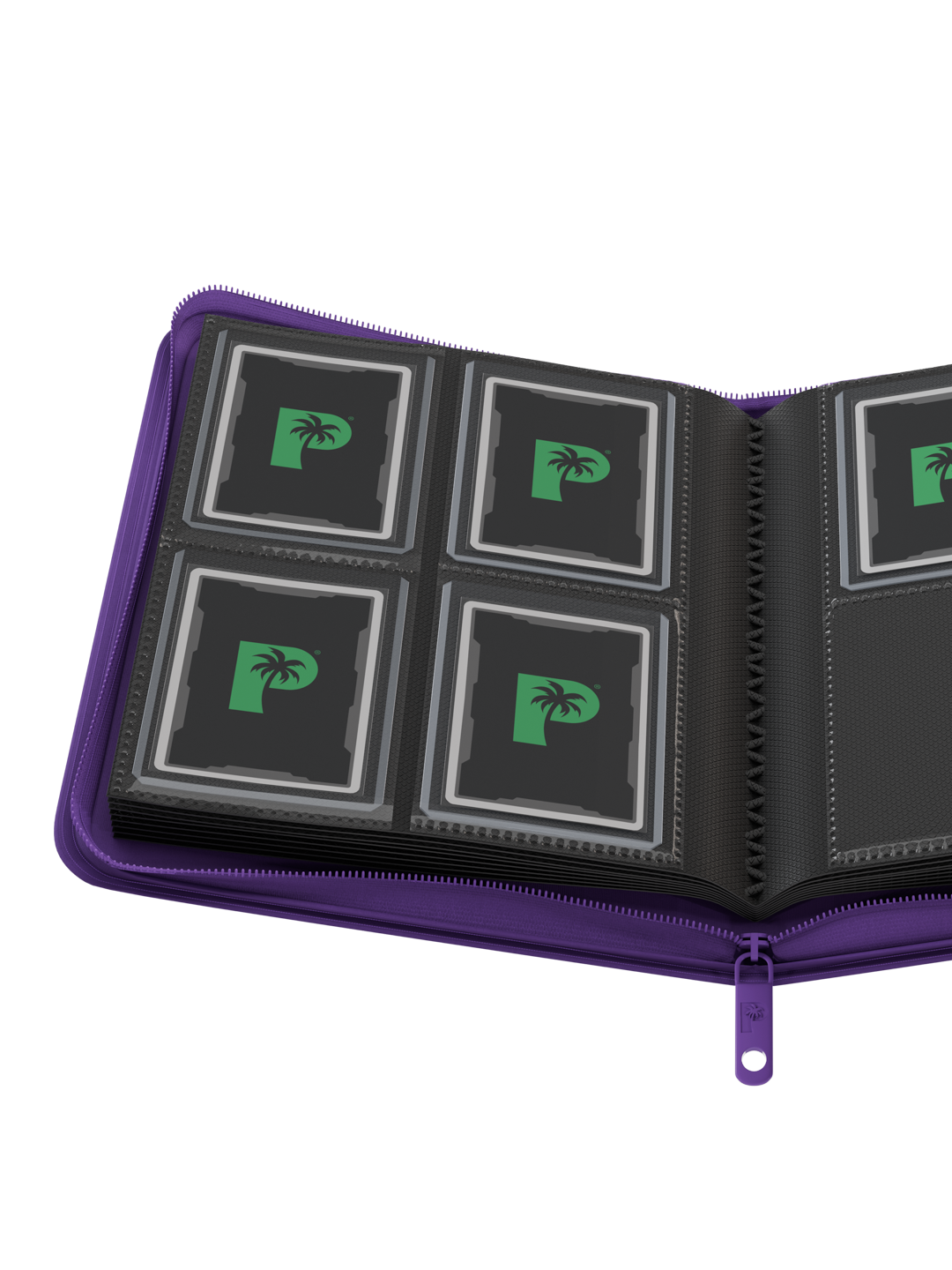 Palms Off Gaming Collector's Series Top Loader Zip Binder - 4 Pocket - Purple