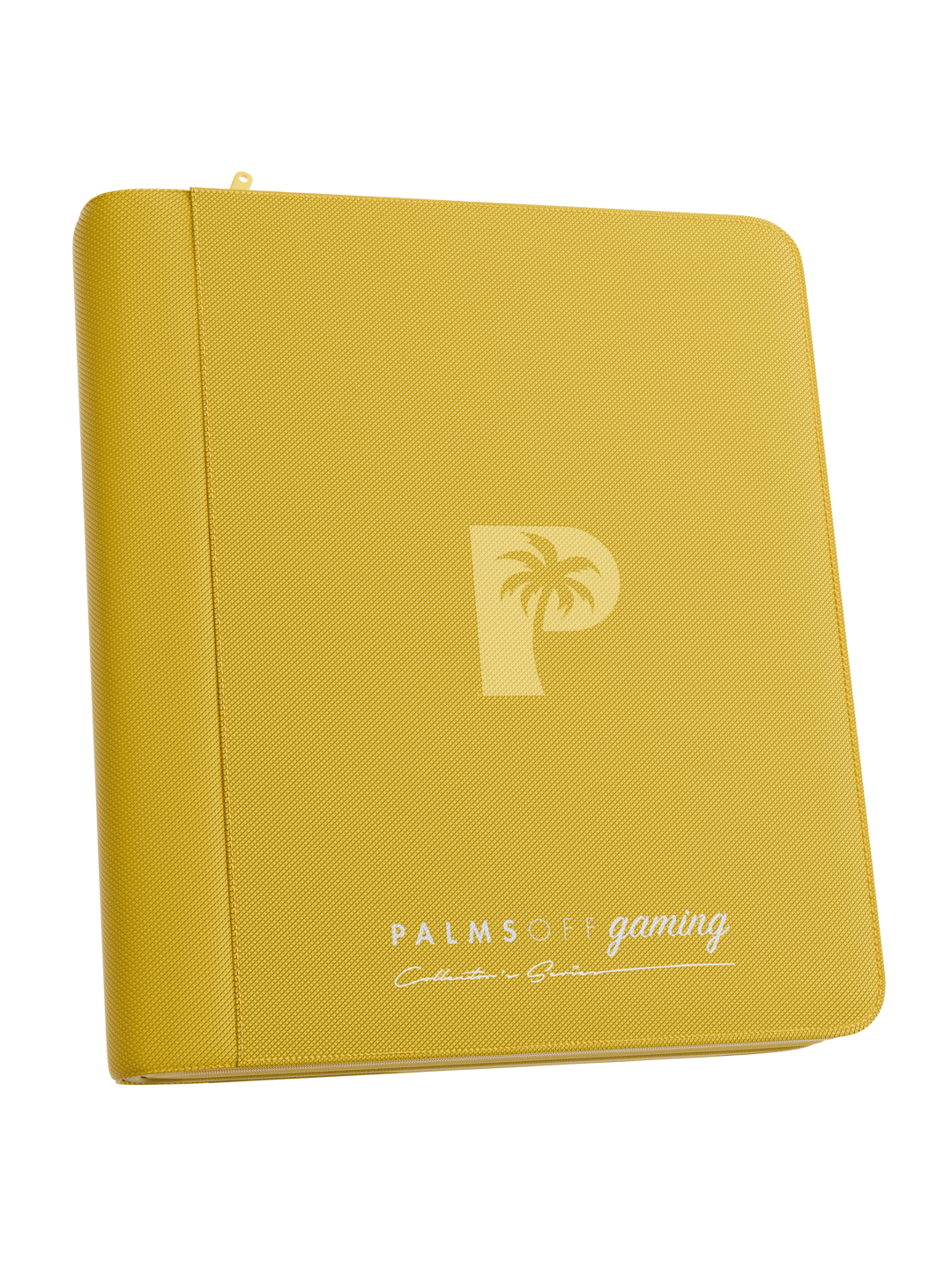Palms Off Gaming Collector's Series Top Loader Zip Binder - 4 Pocket - Yellow