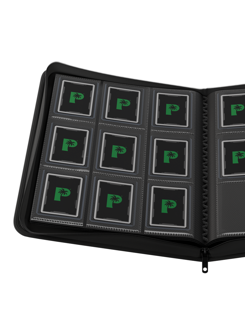Palms Off Gaming Collector's Series Top Loader Zip Binder - 9 Pocket - Black