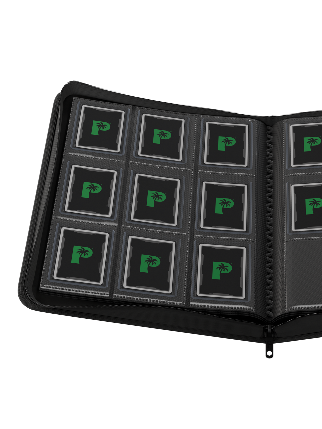 Palms Off Gaming Collector's Series Top Loader Zip Binder - 9 Pocket - Black