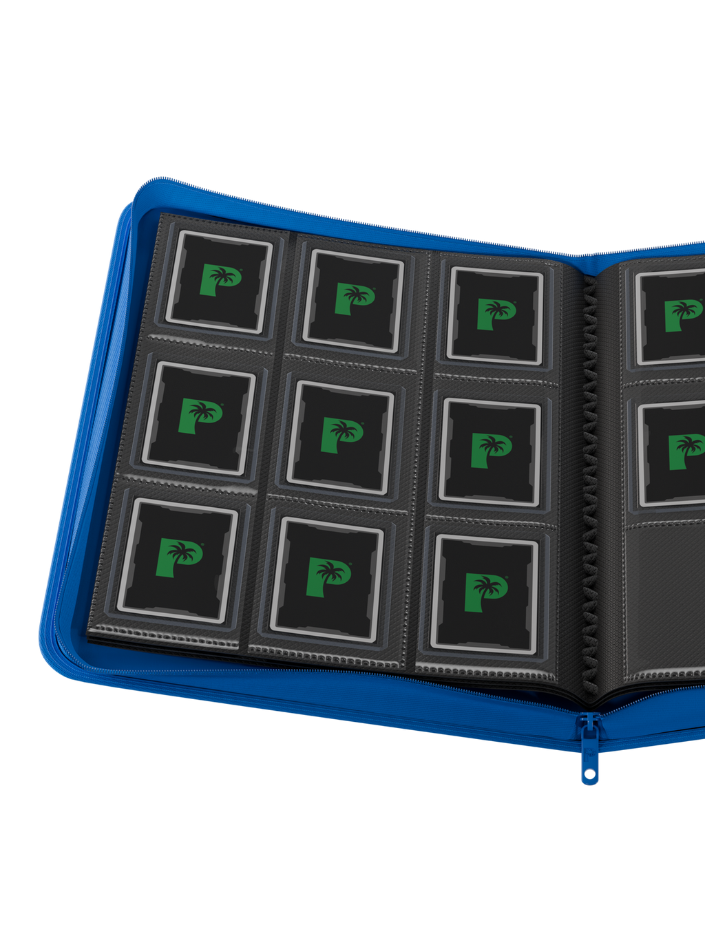 Palms Off Gaming Collector's Series Top Loader Zip Binder - 9 Pocket - Blue