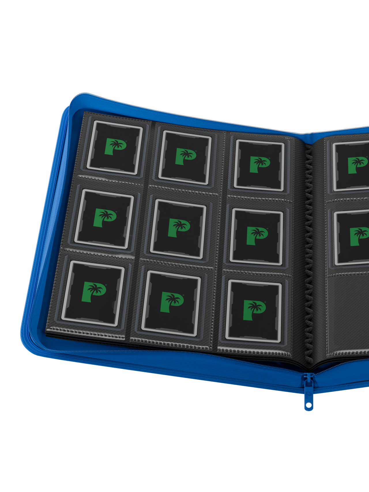 Palms Off Gaming Collector's Series Top Loader Zip Binder - 9 Pocket - Blue