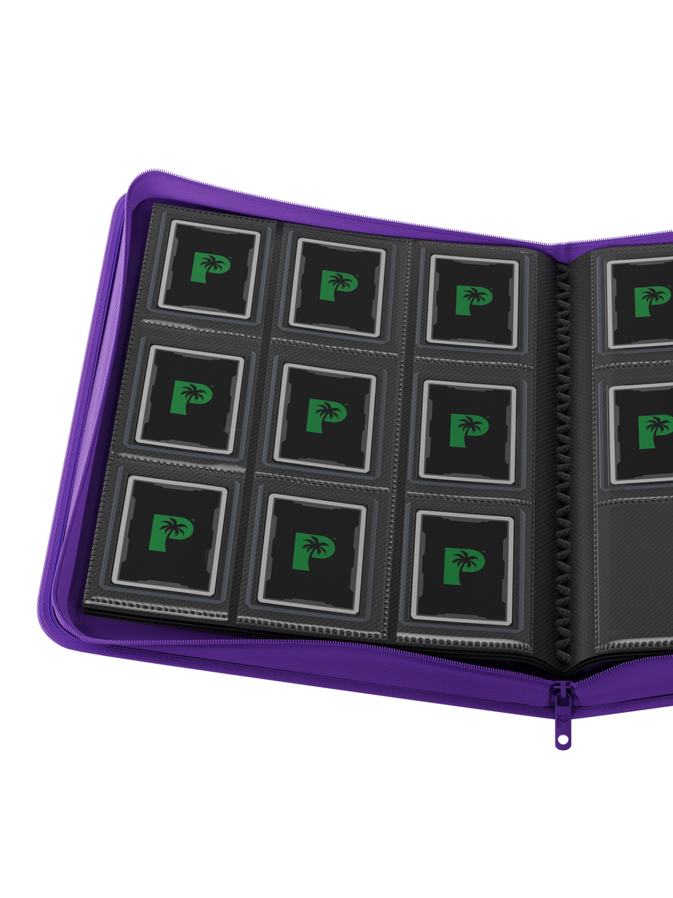 Palms Off Gaming Collector's Series Top Loader Zip Binder - 9 Pocket - Purple