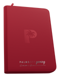 Palms Off Gaming Collector's Series Top Loader Zip Binder - 9 Pocket - Red