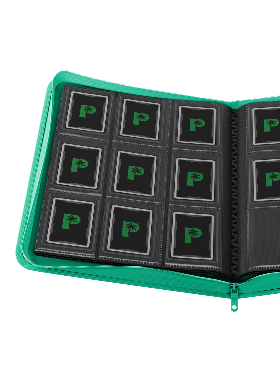 Palms Off Gaming Collector's Series Top Loader Zip Binder - 9 Pocket - Turquoise
