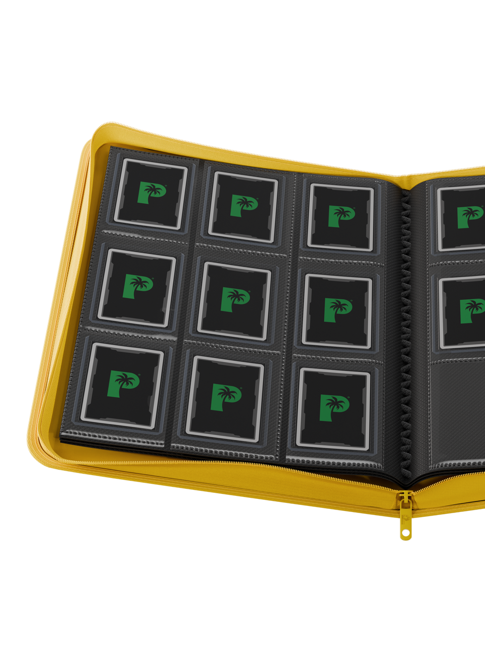Palms Off Gaming Collector's Series Top Loader Zip Binder - 9 Pocket - Yellow