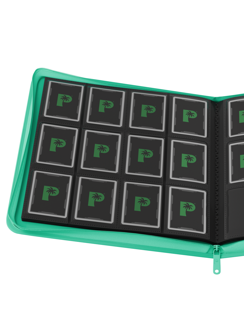 Palms Off Gaming Collector's Series 12 Pocket Zip Binder - Turquoise