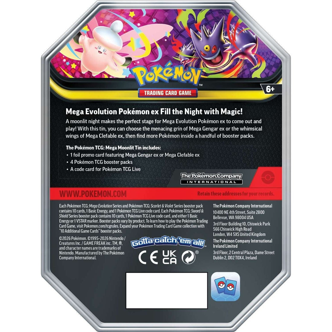 Mega Moonlit Tins: Mega Gengar ex