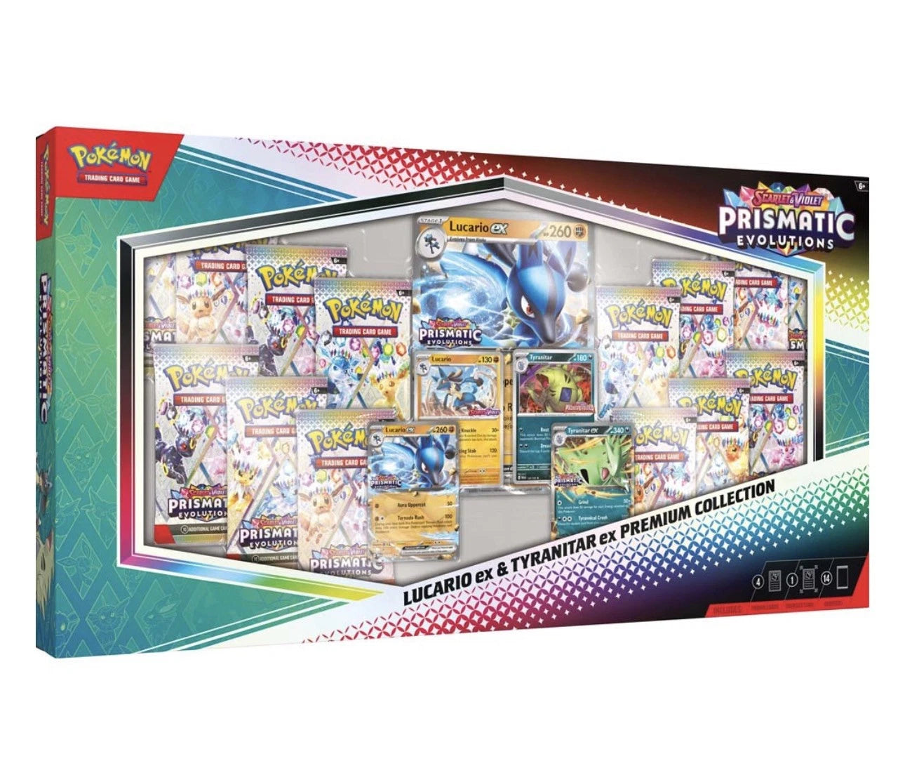 Pokémon TCG Prismatic Evolutions Lucario Tyranitar EX Premium Box Sealed