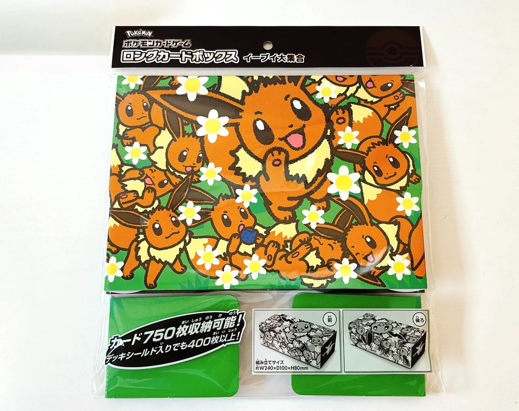 Pokemon Center Eevee Collection Long Card Deck Box.