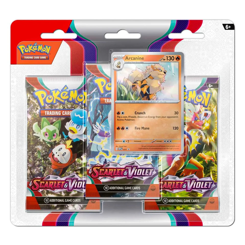 Scarlet & Violet 3-Pack Blister: Arcanine