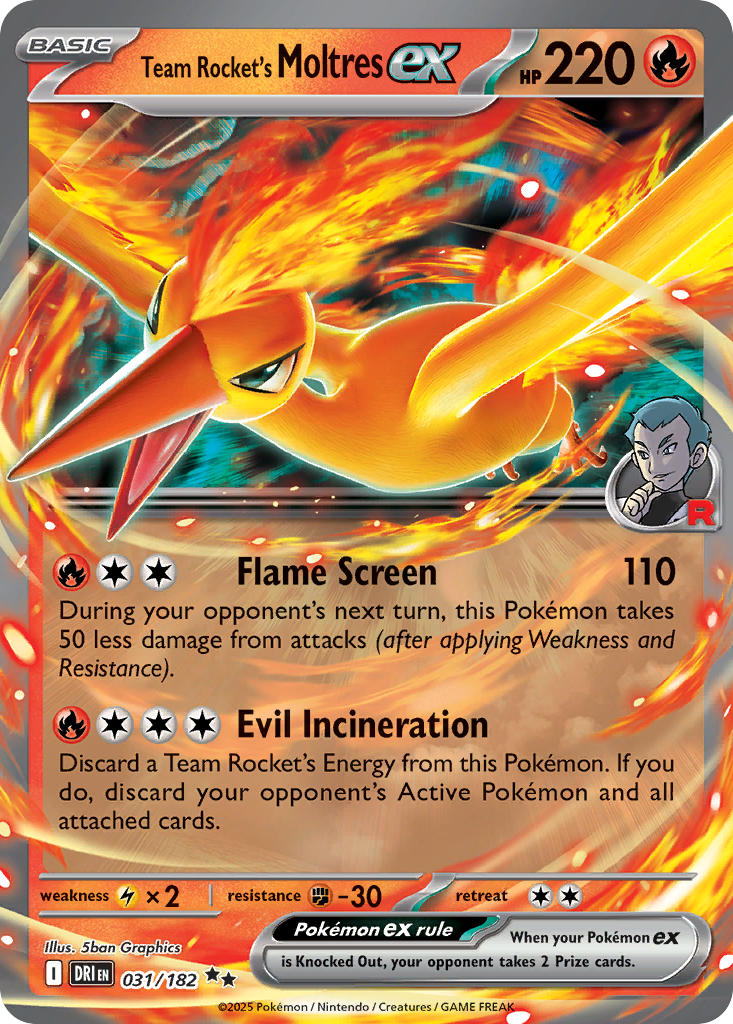 031  Team Rocket’s Moltres ex (DRI)