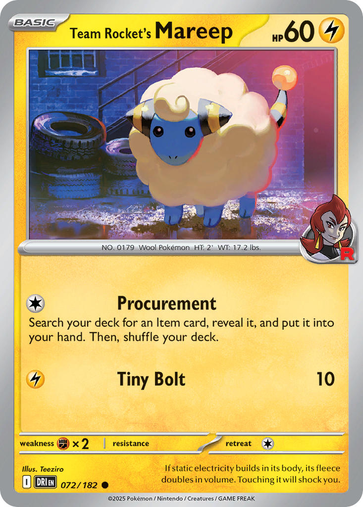 072  Team Rocket’s Mareep (DRI)