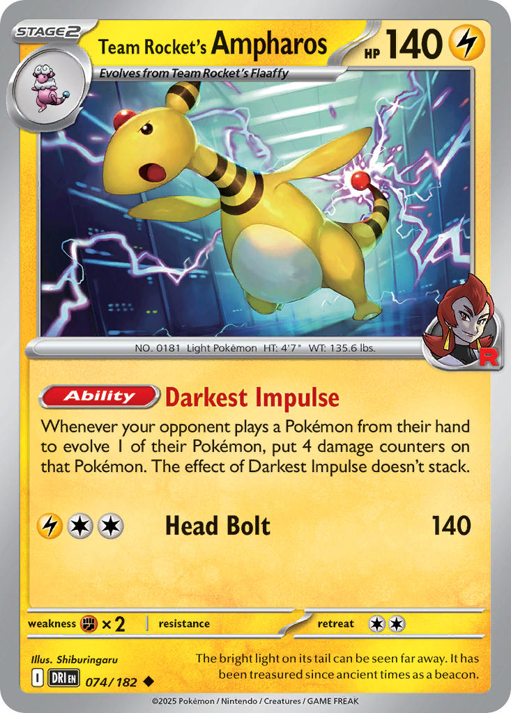 074  Team Rocket’s Ampharos (DRI)