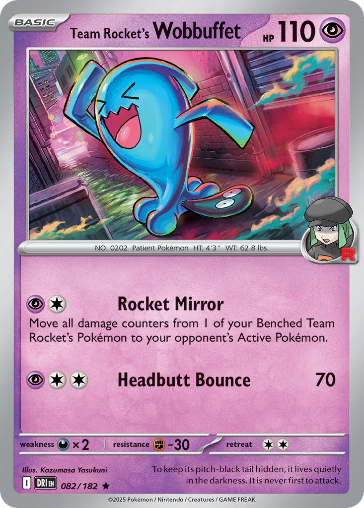 082  Team Rocket’s Wobbuffet (DRI)