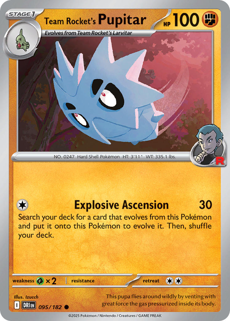 095  Team Rocket’s Pupitar (DRI)