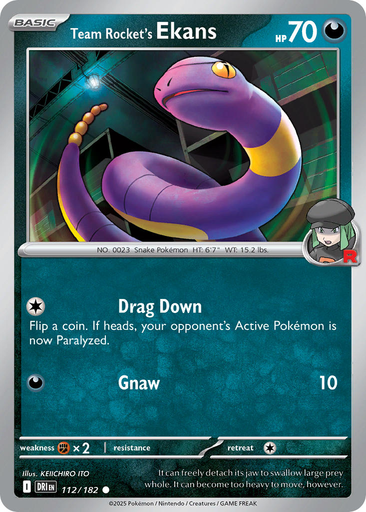 112  Team Rocket’s Ekans (DRI)