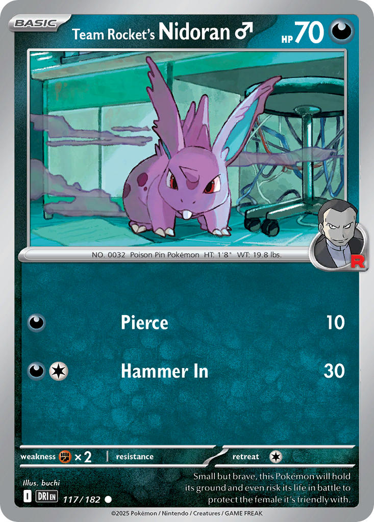 117  Team Rocket’s Nidoran♂ (DRI)