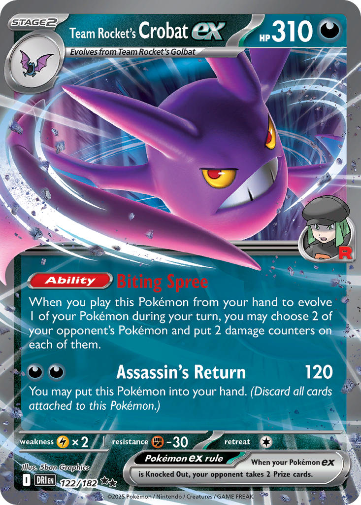 122  Team Rocket’s Crobat ex (DRI)