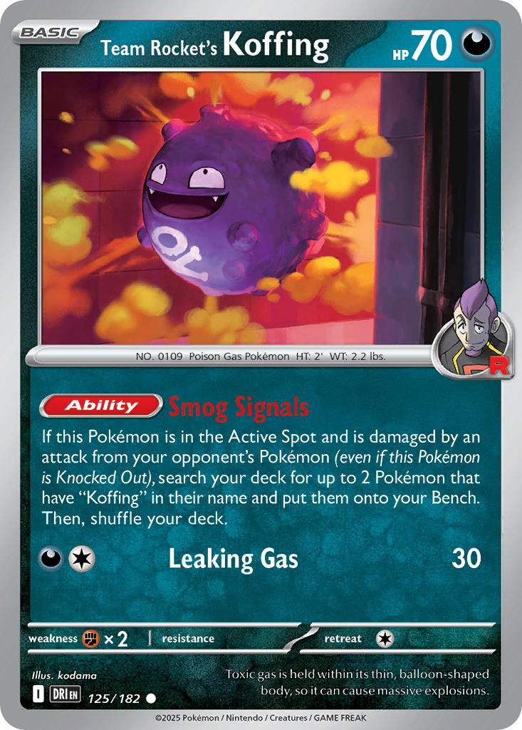 125  Team Rocket’s Koffing (DRI)