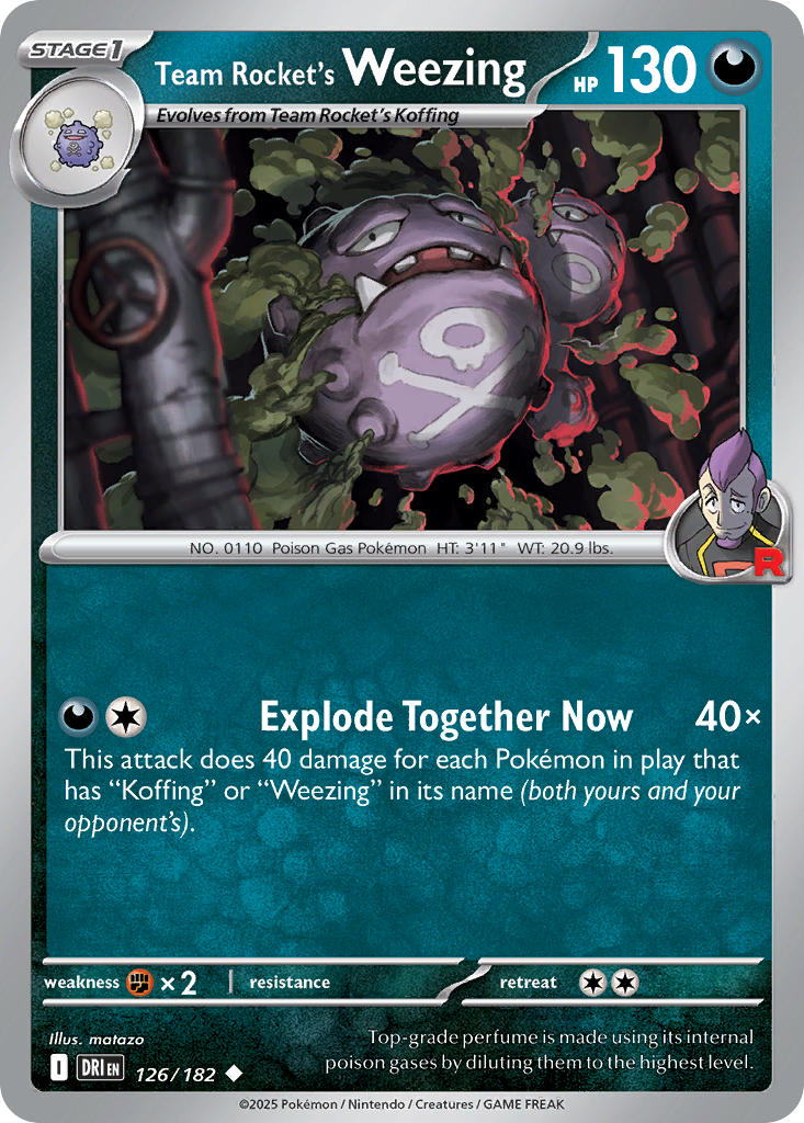 126  Team Rocket’s Weezing (DRI)