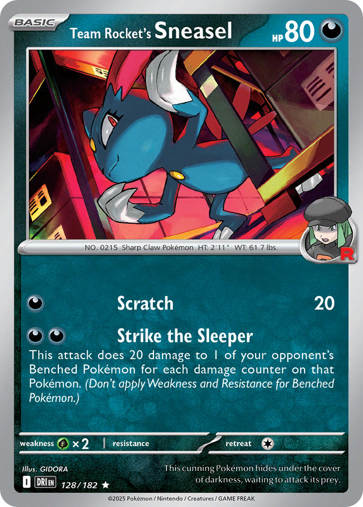 128  Team Rocket’s Sneasel (DRI)