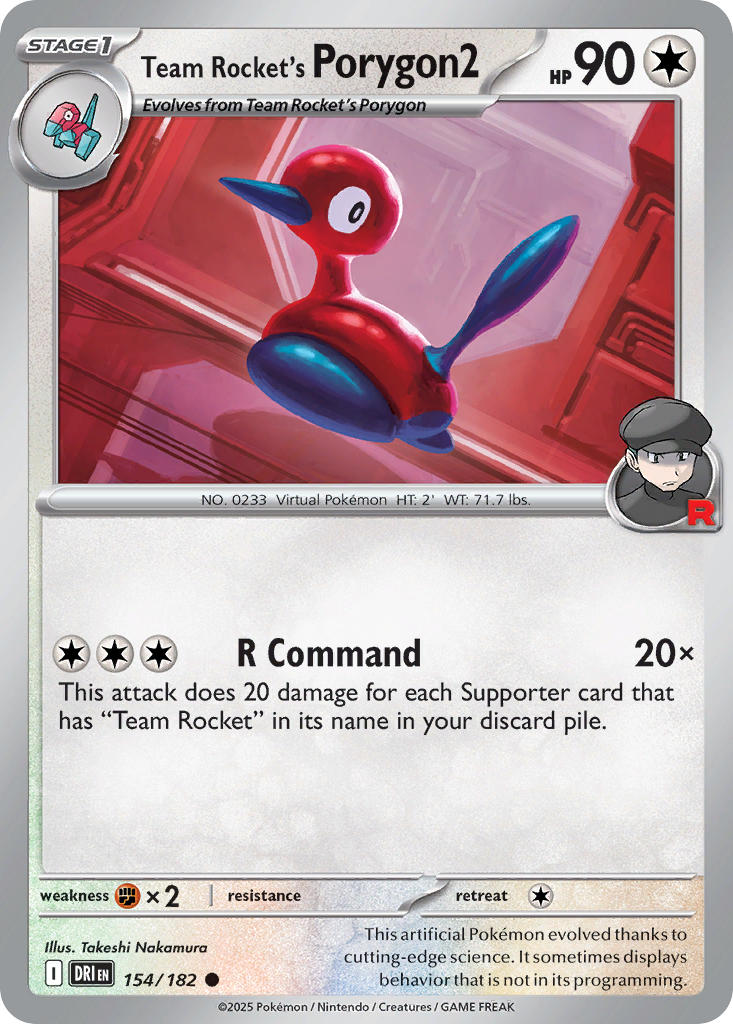 154  Team Rocket’s Porygon2 (DRI)