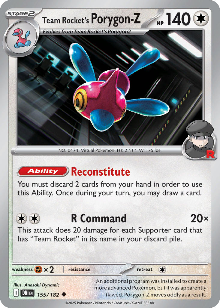 155  Team Rocket’s Porygon-Z (DRI)