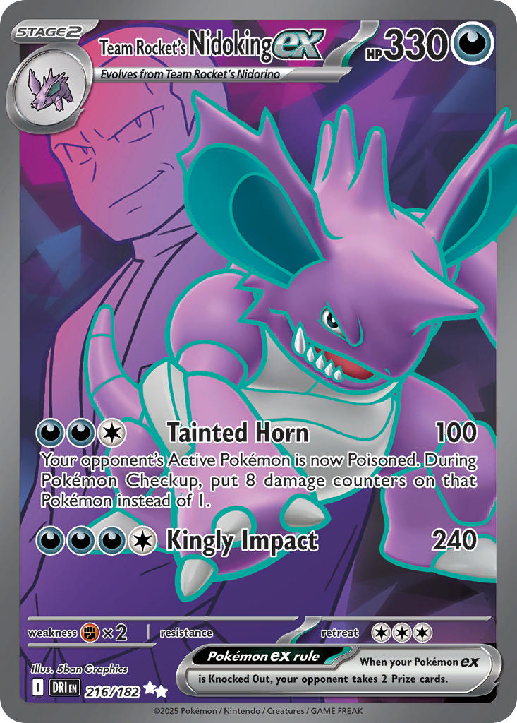 216  Team Rocket’s Nidoking ex