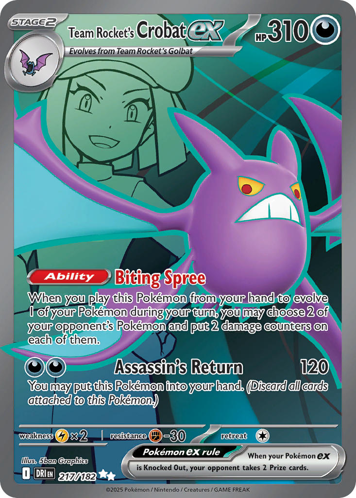 217  Team Rocket’s Crobat ex