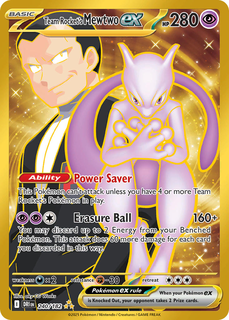 240  Team Rocket’s Mewtwo ex