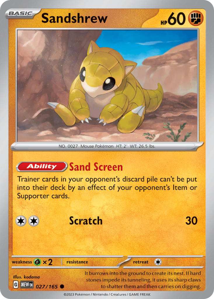 027 Sandshrew (MEW)