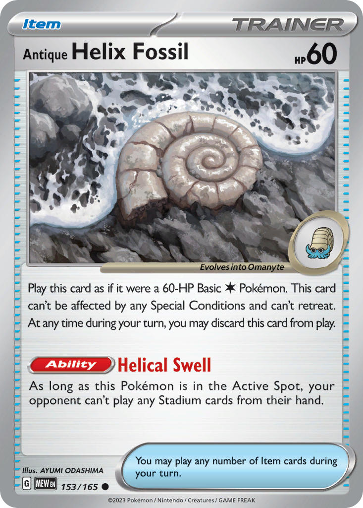 153 Antique Helix Fossil (MEW)