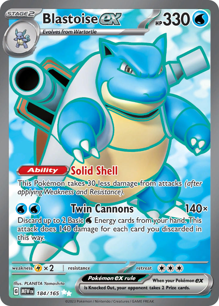 184 Blastoise ex (MEW)