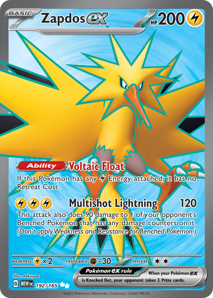 192 Zapdos ex (MEW)